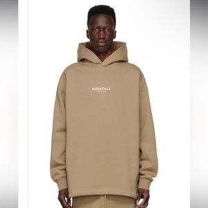 FOG Essentials Tan Cotton Hoodie - Size XS
